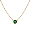 Emerald Green CZ Colored Heart Tennis Necklace - Adina Eden's Jewels