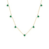 Emerald Green Multi CZ Heart Necklace - Adina Eden's Jewels