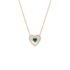 Malachite Double Colored Stone Heart Necklace - Adina Eden's Jewels