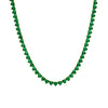 Emerald Green Gemstone Heart Tennis Necklace - Adina Eden's Jewels