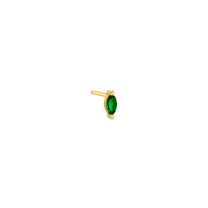 Emerald Green / Single Colored Marquise Stud Earring - Adina Eden's Jewels