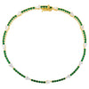 Emerald Green CZ Colored Teardrop Tennis Anklet - Adina Eden's Jewels