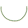 Emerald Green / Pear Colored Teardrop Bezel Tennis Necklace - Adina Eden's Jewels