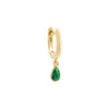 Emerald Green / Single Colored Dangling Teardrop Huggie Earring - Adina Eden's Jewels