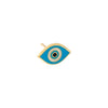 Turquoise / Single Enamel Evil Eye Stud Earring 14K - Adina Eden's Jewels
