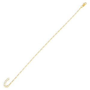 Gold Baby Figaro Bracelet - Adina Eden's Jewels