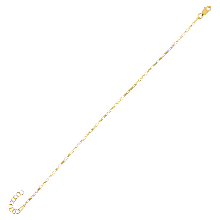 Gold Baby Figaro Bracelet - Adina Eden's Jewels