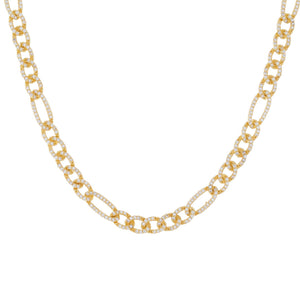 Gold Pavé Figaro Choker - Adina Eden's Jewels