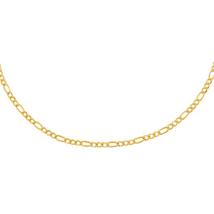 14K Gold Flat Figaro Necklace 14K - Adina Eden's Jewels