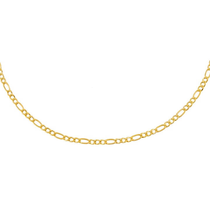 14K Gold Flat Figaro Necklace 14K - Adina Eden's Jewels