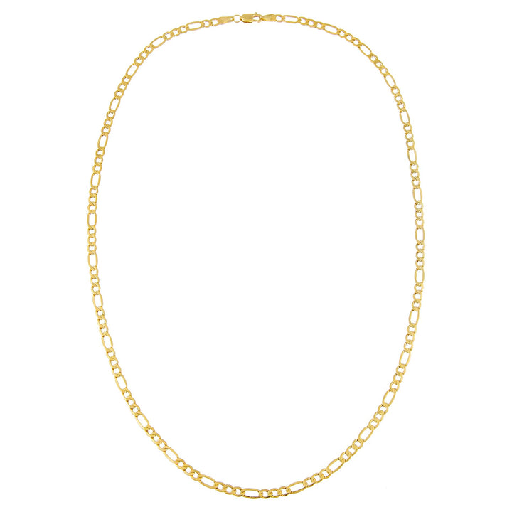  Super Hollow Figaro Necklace 14K - Adina Eden's Jewels