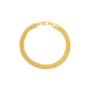 Gold / 6 MM Thick Herringbone Bracelet - Adina Eden's Jewels
