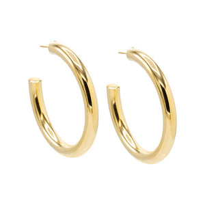 Gold / 50 MM Large Hollow Hoop Earring - Adina Eden's Jewels