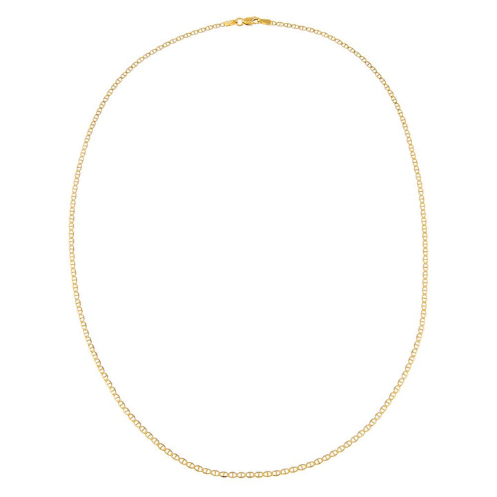  Flat Gucci Chain Necklace 14K - Adina Eden's Jewels