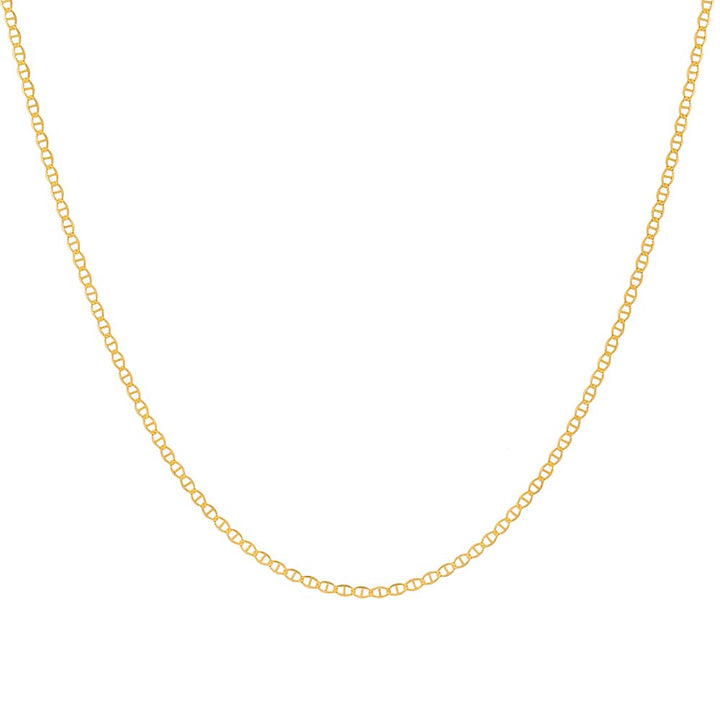 14K Gold / 18" Flat Gucci Chain Necklace 14K - Adina Eden's Jewels