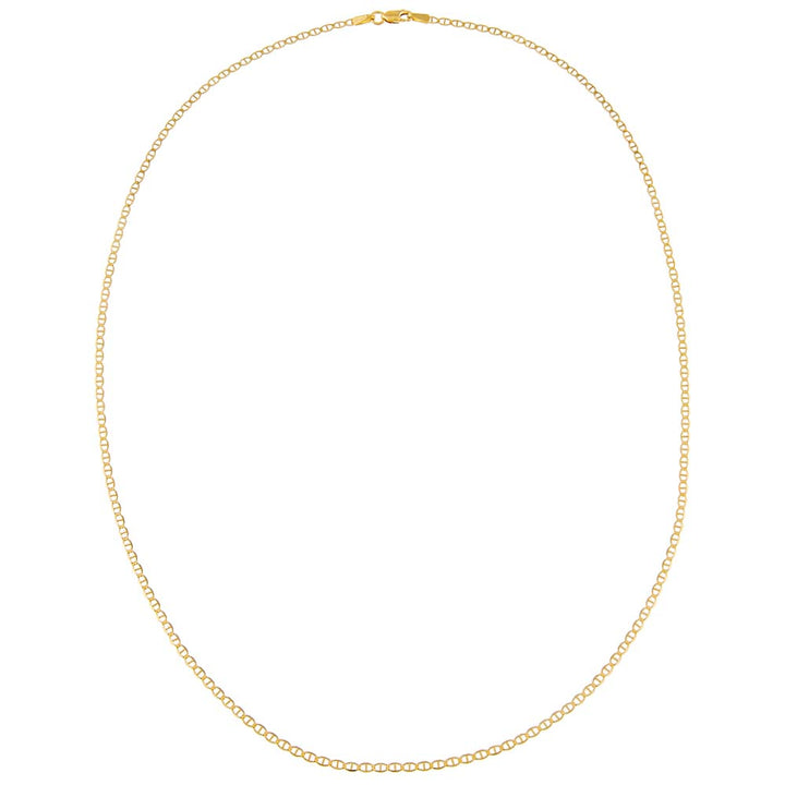  Flat Gucci Chain Necklace 14K - Adina Eden's Jewels