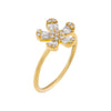 14K Gold / 7 Diamond Flower Baguette Ring 14K - Adina Eden's Jewels