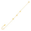 Gold Solid Multi Flower Bracelet - Adina Eden's Jewels