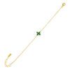Emerald Green CZ Crystal Flower Bracelet - Adina Eden's Jewels