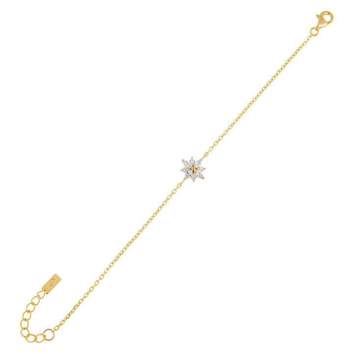  CZ Crystal Flower Bracelet - Adina Eden's Jewels
