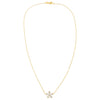  Diamond Flower Baguette Necklace 14K - Adina Eden's Jewels