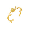 Gold Flower Adjustable Ring - Adina Eden's Jewels