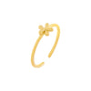 Gold Solid Flower Adjustable Ring - Adina Eden's Jewels