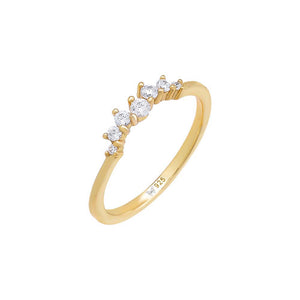 Gold / 5 Scattered CZ Accented Ring - Adina Eden's Jewels