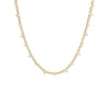 Gold Accented Three Prong Tennis Necklace - Adina Eden's Jewels