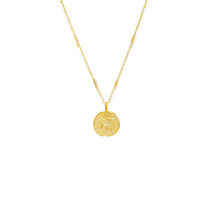 Gold Warrior Coin Charm Necklace - Adina Eden's Jewels