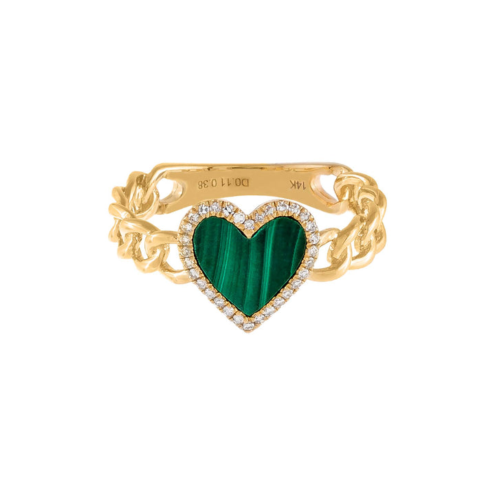  Diamond Emerald Heart Braided Ring 14K - Adina Eden's Jewels