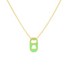 Neon Green Mini Enamel Soda Can Top Necklace - Adina Eden's Jewels