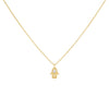 Gold Tiny CZ Hamsa Necklace - Adina Eden's Jewels