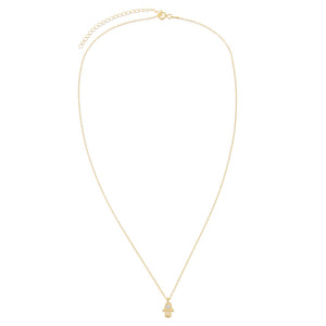  Tiny CZ Hamsa Necklace - Adina Eden's Jewels