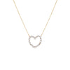 14K Gold CZ Open Heart Necklace 14K - Adina Eden's Jewels