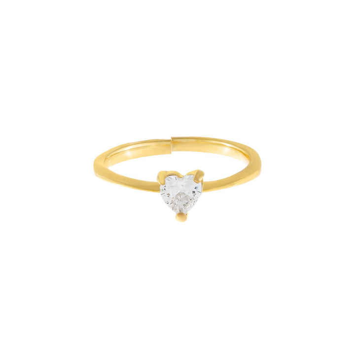  CZ Mini Heart Stone Ring - Adina Eden's Jewels