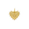 Gold Heart X CZ Necklace Charm - Adina Eden's Jewels