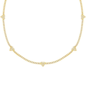 Gold CZ Multi Heart Tennis Choker - Adina Eden's Jewels
