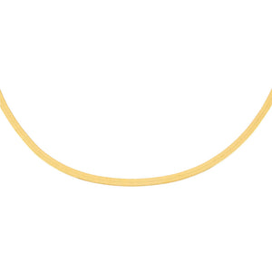 Gold Double Sided Herringbone Necklace - Adina Eden's Jewels