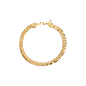 Gold / 7" Vintage Chunky Snake Chain Bracelet - Adina Eden's Jewels