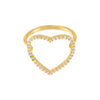  CZ Large Open Heart Ring - Adina Eden's Jewels