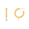 14K Gold / 23MM Charmed Diamond Hoop Earring 14K - Adina Eden's Jewels