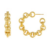 Gold Chunky Rolo Chain Hoop Earring - Adina Eden's Jewels