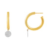 14k Gold Large Charmed Diamond Hoop Earring 14K - Adina Eden's Jewels