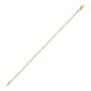 Gold Cuban Flat Bracelet - Adina Eden's Jewels