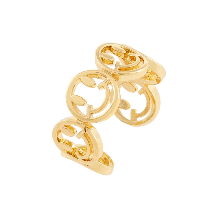 Gold Multi Smiley Face Ring - Adina Eden's Jewels