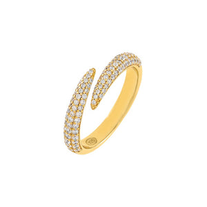 Gold / 6 Pavé Endless Wrap Ring - Adina Eden's Jewels