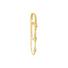 Gold / Single Pavé Bezel Chain Huggie Earring - Adina Eden's Jewels