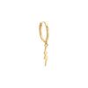 14K Gold / Single Lightning Bolt Huggie Earring 14K - Adina Eden's Jewels