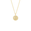 Gold / A Pavé Initial Fluted Medallion Necklace - Adina Eden's Jewels